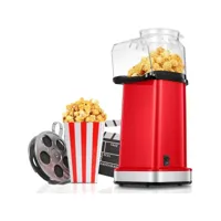 machine à popcorn à air chaud 1400w rouge