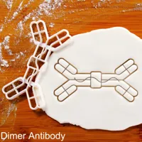 emporte-pièce anticorps dimère - immunoglobuline biscuit cutters ig protéine science médicale système immunitaire polymère sécrétoire iga